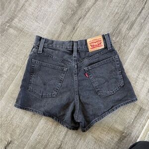 Levi's Women's Black Denim Mom Shorts